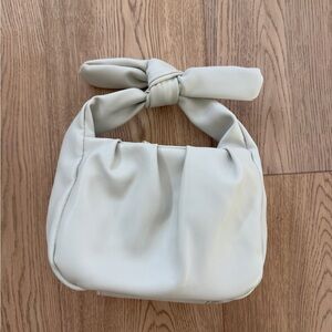 Anthropologie Off White Mini Bag with Knot Detail